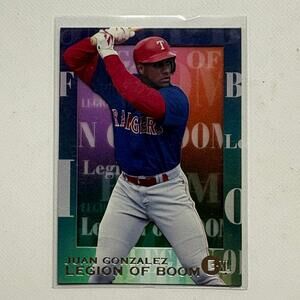 1996 Fleer Emotion-XL Legion of Boom Juan González Baseball Card